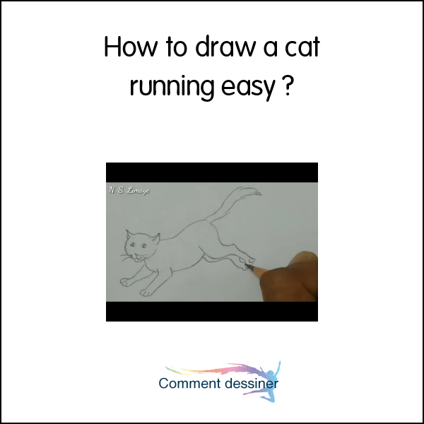 How to draw a cat running easy
